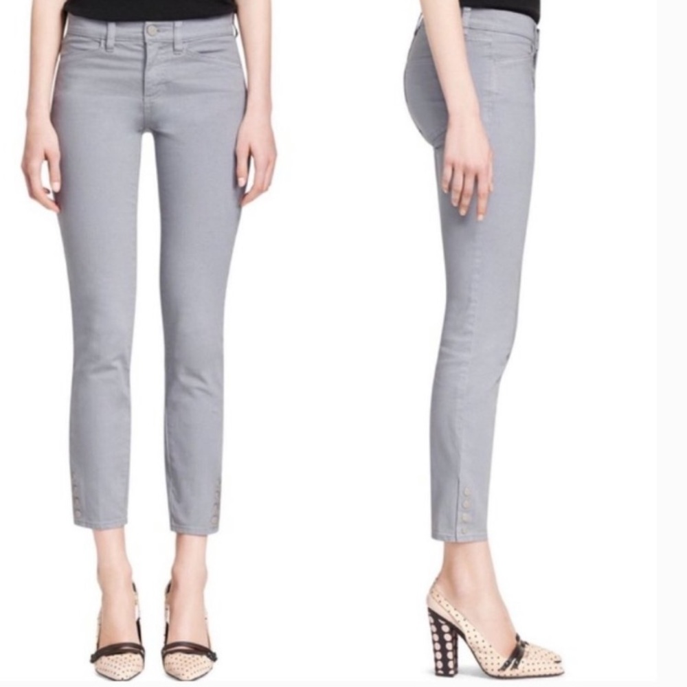 Tory Burch Gray Skinny Crop Jeans